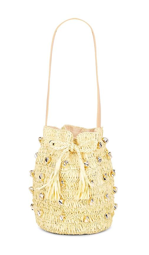 BTB Los Angeles Studded Galia Bucket Bag in Neutral by BTB LOS ANGELES