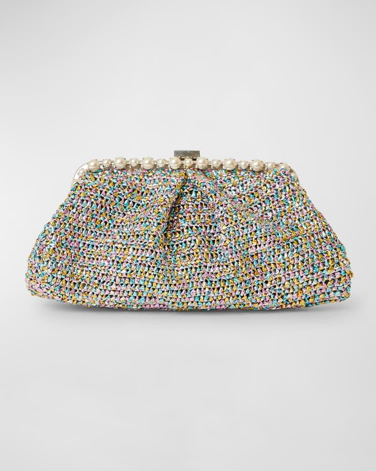 Gem Pearly Multicolor Clutch Bag by BTB LOS ANGELES