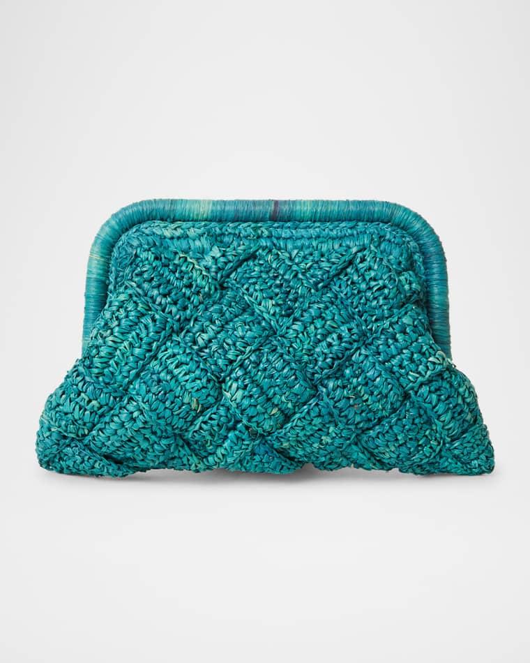 Gigi Framed Woven Raffia Clutch Bag by BTB LOS ANGELES Gigi Framed Woven Raffia Clutch Bag by BTB LOS ANGELES