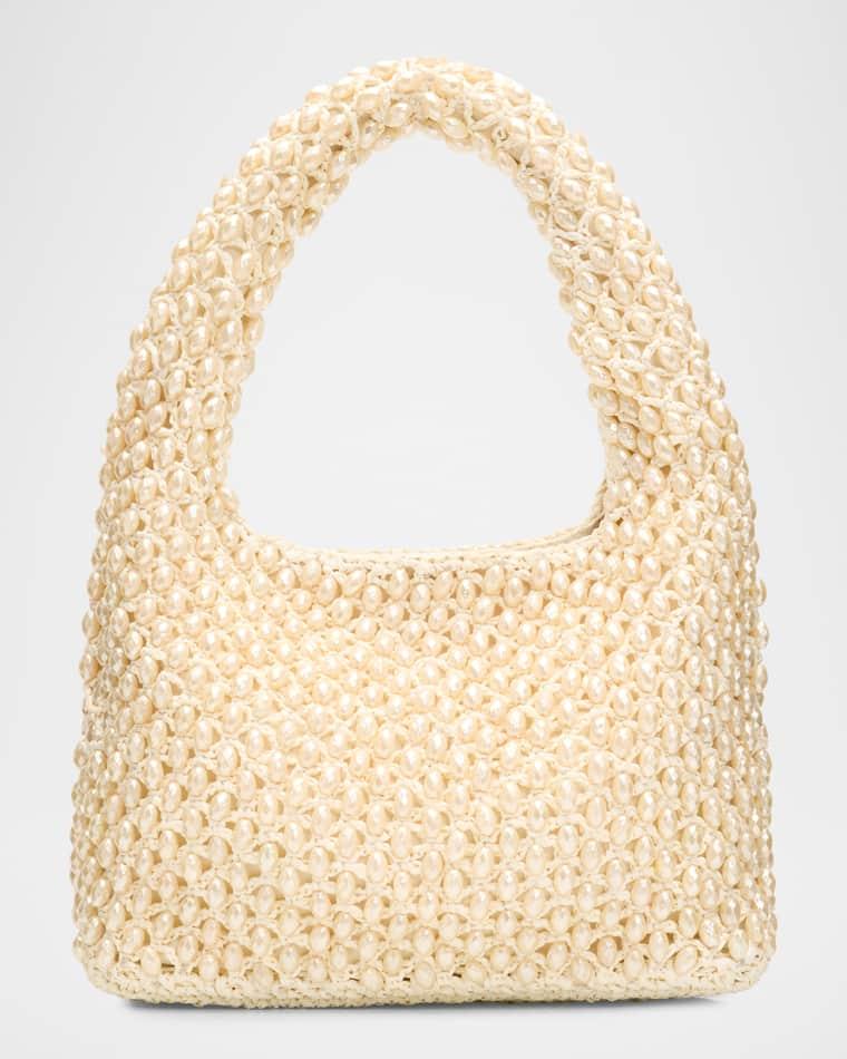 Perola Beaded Raffia Top-Handle Bag by BTB LOS ANGELES