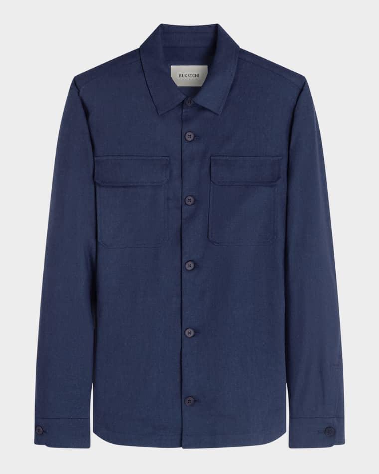 Men's Aerolinen Button-Front Shirt by BUGATCHI