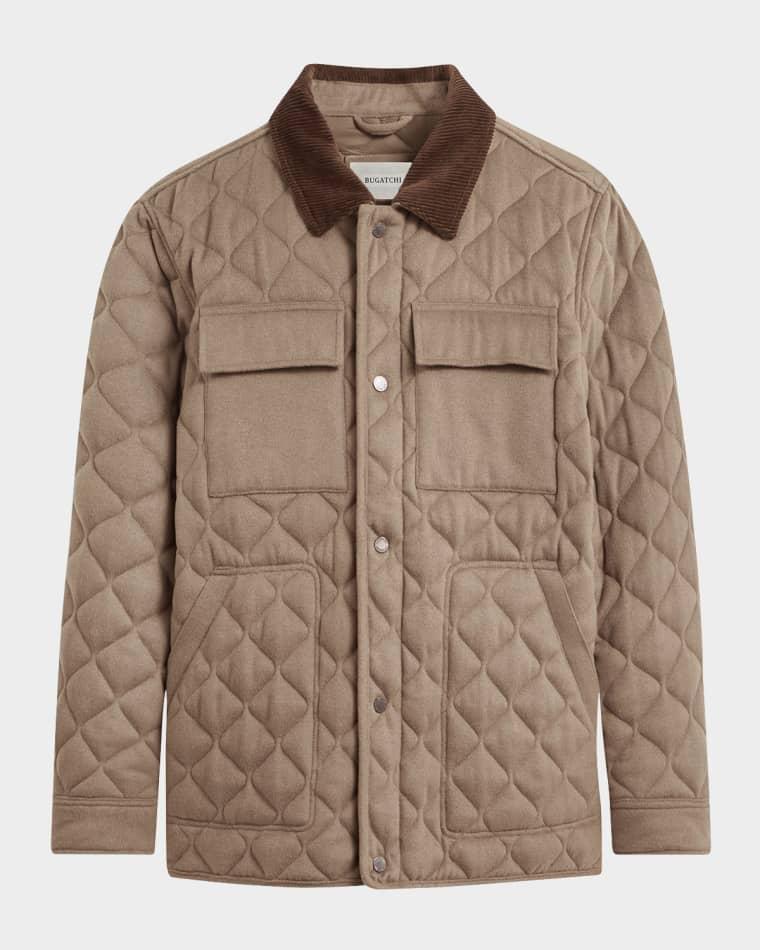 Men's Concealed-Zip Quilted Jacket by BUGATCHI