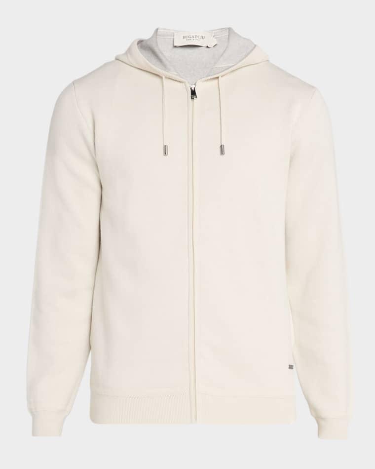 Men's Cotton Knit Full-Zip Hoodie by BUGATCHI