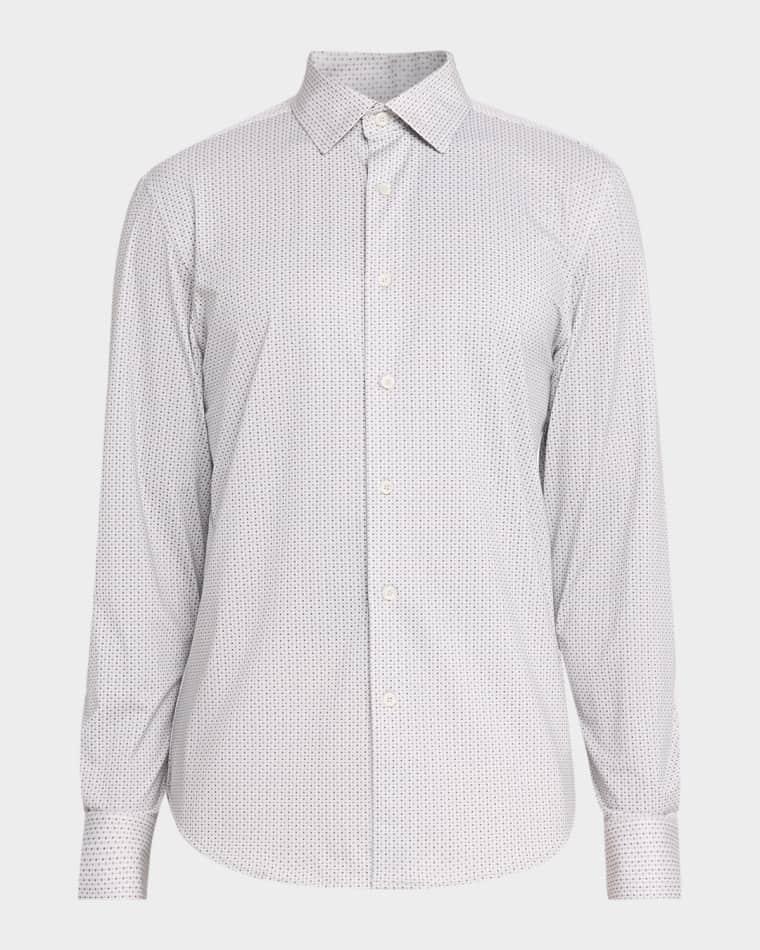 Men's James OoohCotton® Geometric-Print Sport Shirt by BUGATCHI