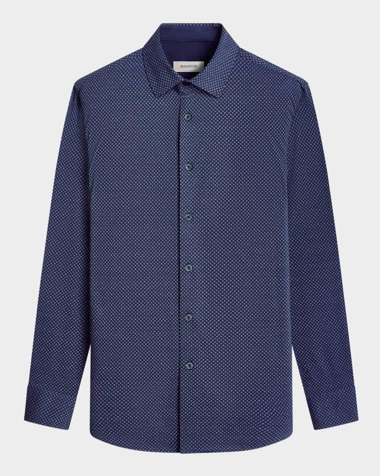 Men's OoohCotton Printed Sport Shirt by BUGATCHI