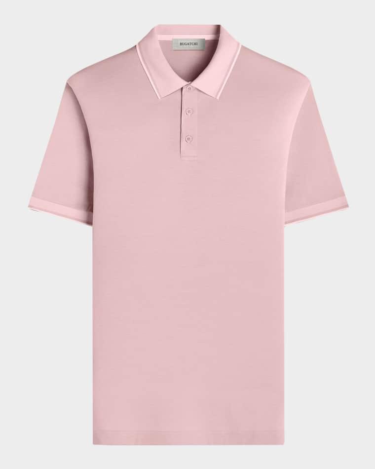 Men's Pima Cotton Short-Sleeve Polo Shirt by BUGATCHI