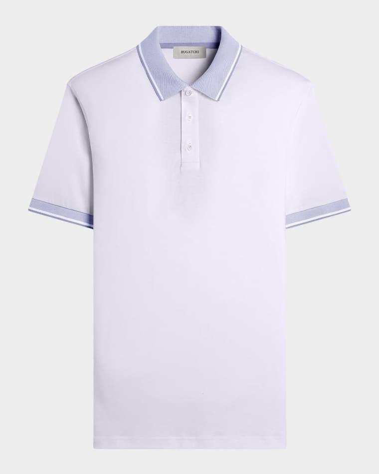 Men's Pima Cotton Short-Sleeve Polo Shirt by BUGATCHI