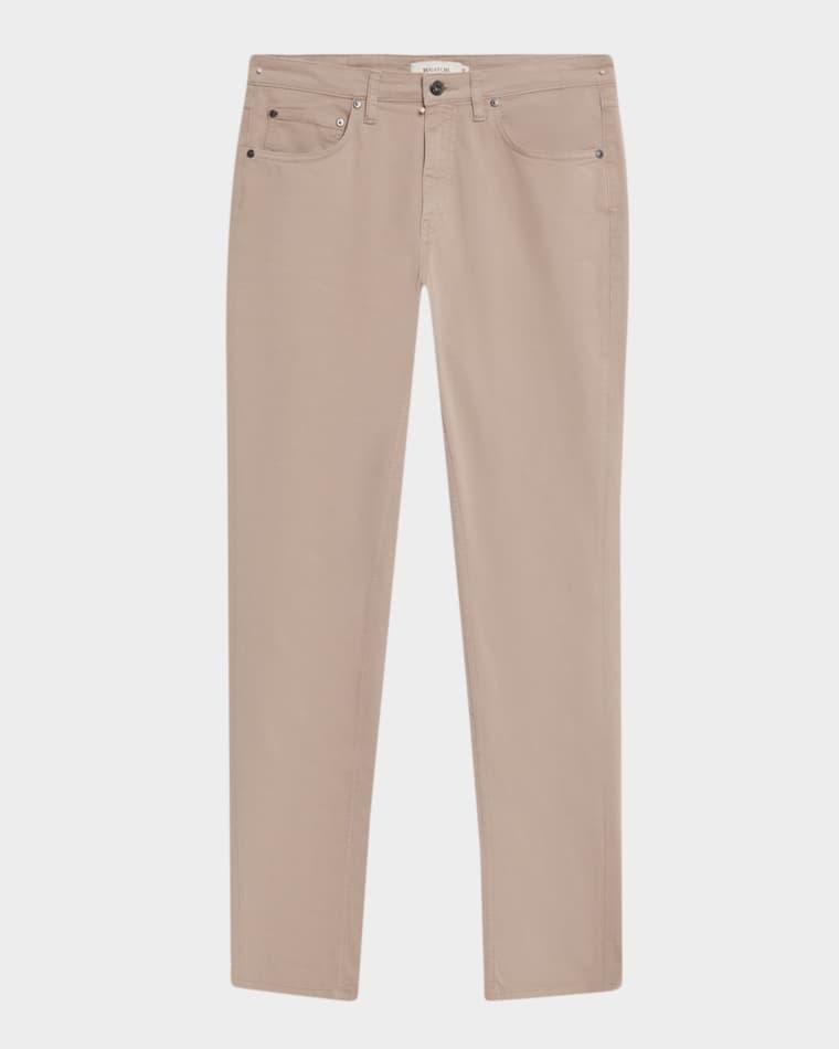 Men's Preston Stretch Cotton Five-Pocket Pants by BUGATCHI