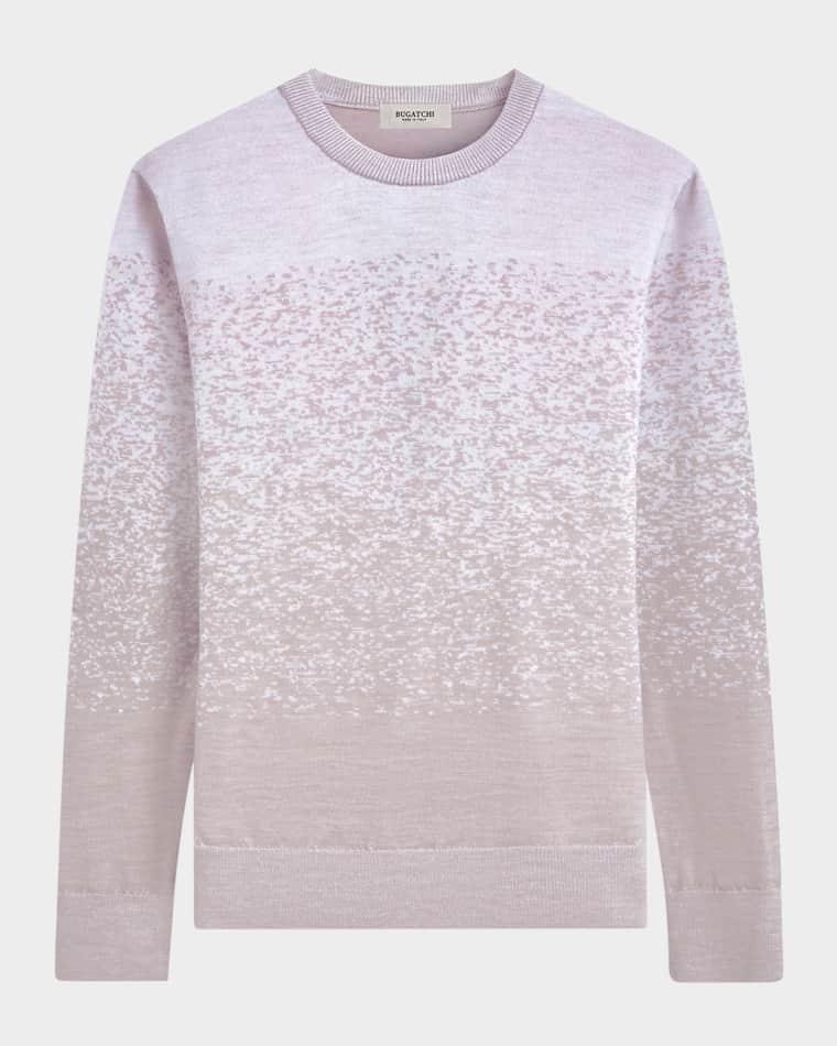 Men's Wool Degrade Crewneck Sweater by BUGATCHI
