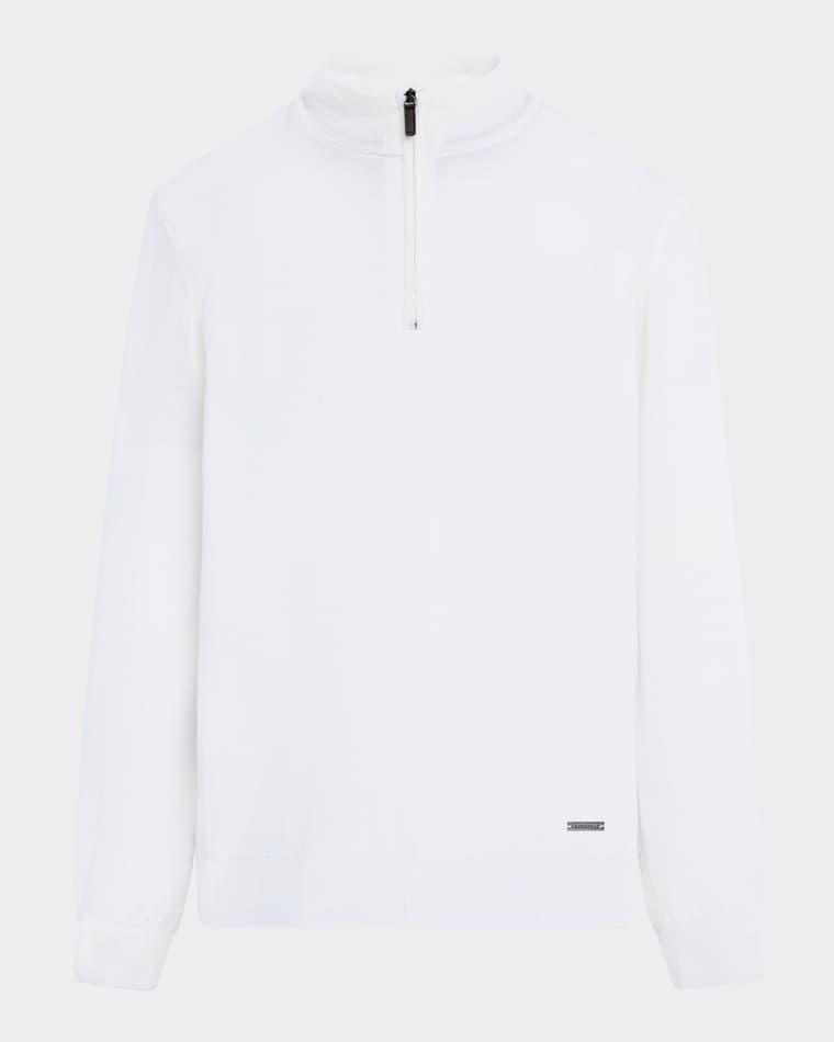 Men's Wool Quarter-Zip Sweater by BUGATCHI