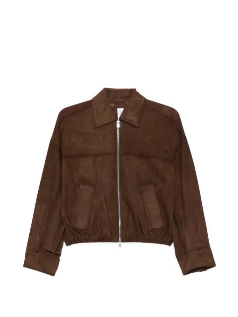 perforated zip leather jacket by BULLY