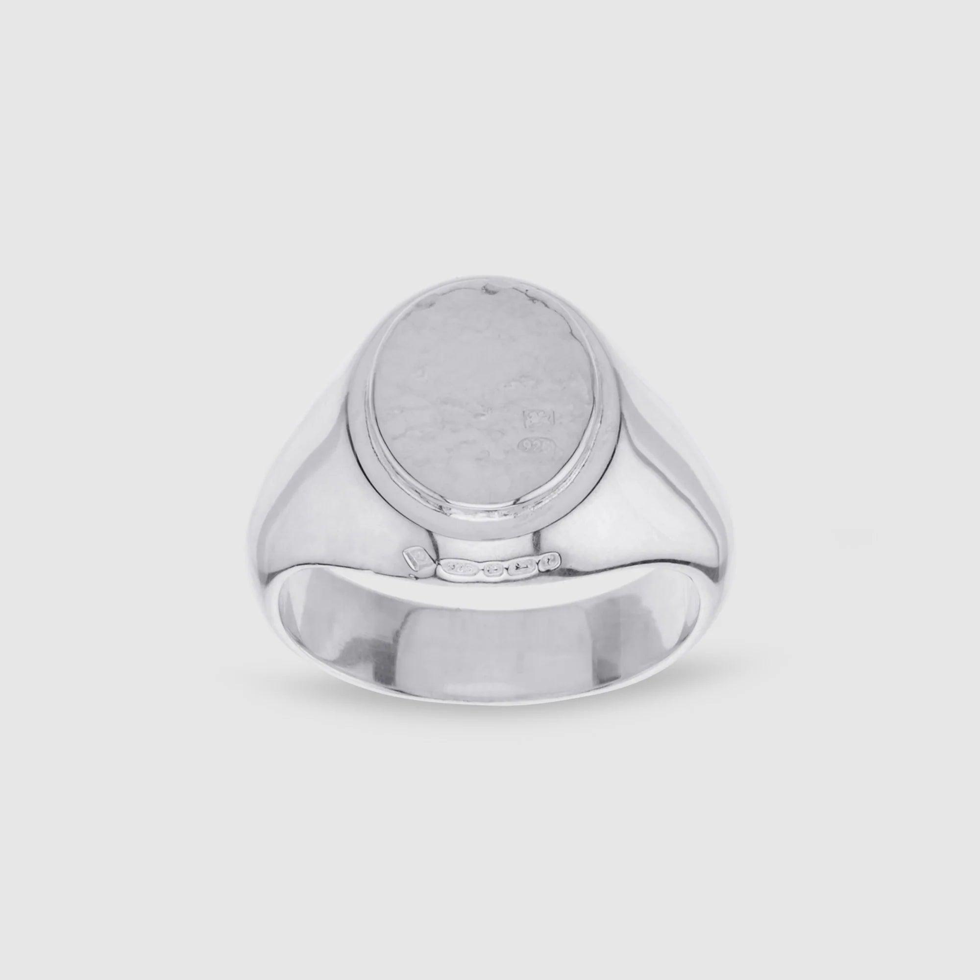 BUNNEY - Oval Hammered Signet Ring by BUNNEY