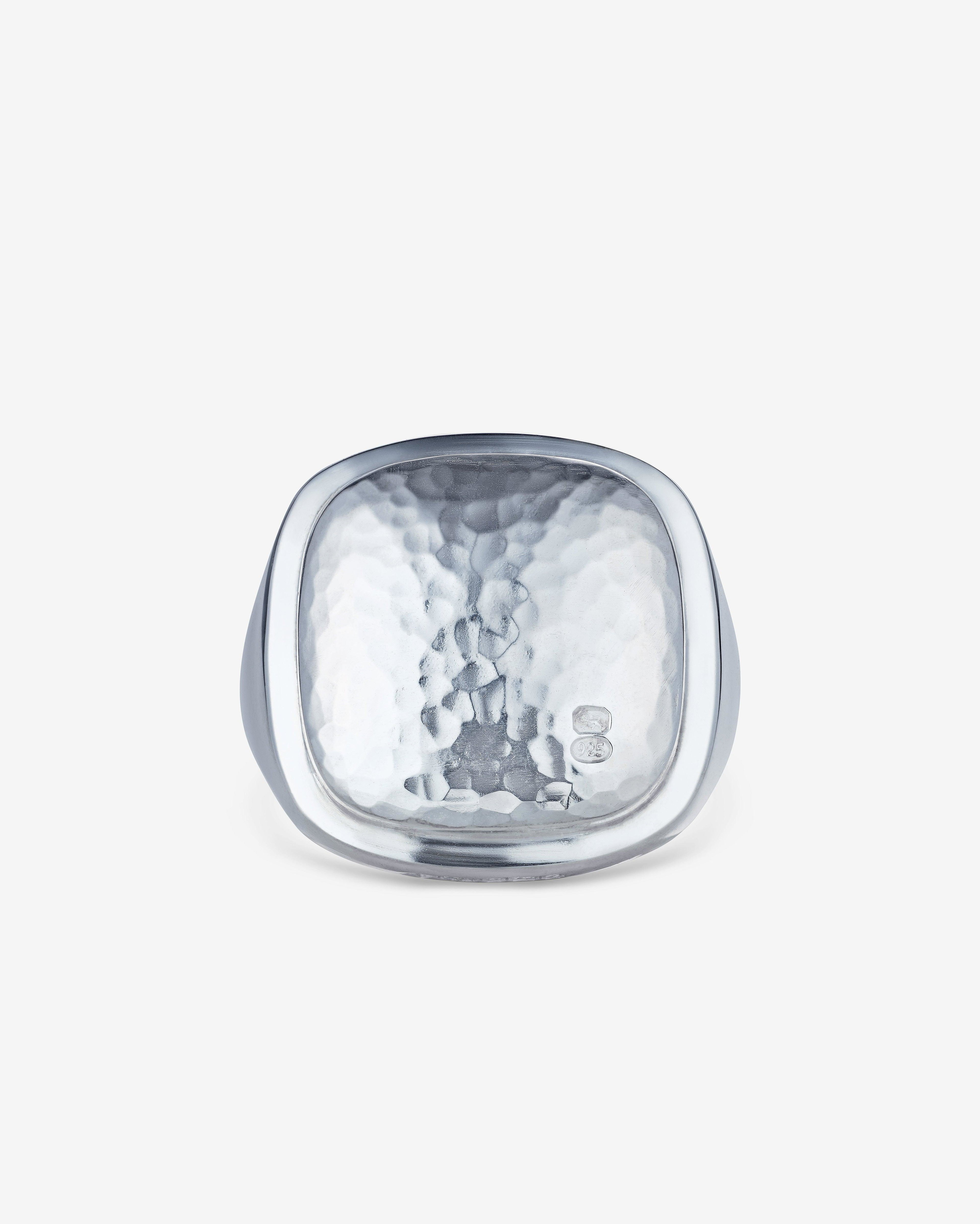 Bunney  - Heavy Cushion Signet Ring -  (Silver) by BUNNEY