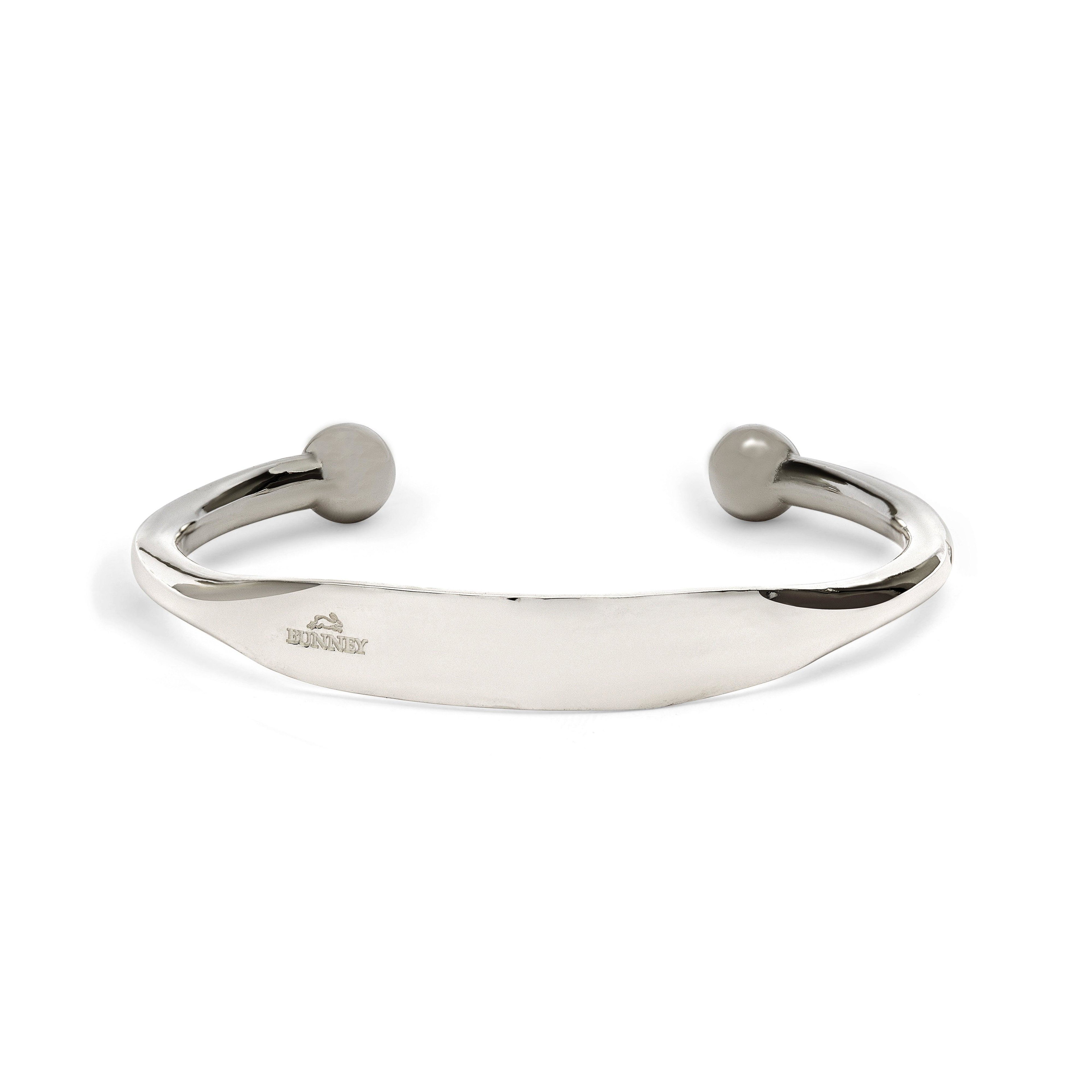 Bunney - Men’s Torque Identity Bangle - (Silver) by BUNNEY