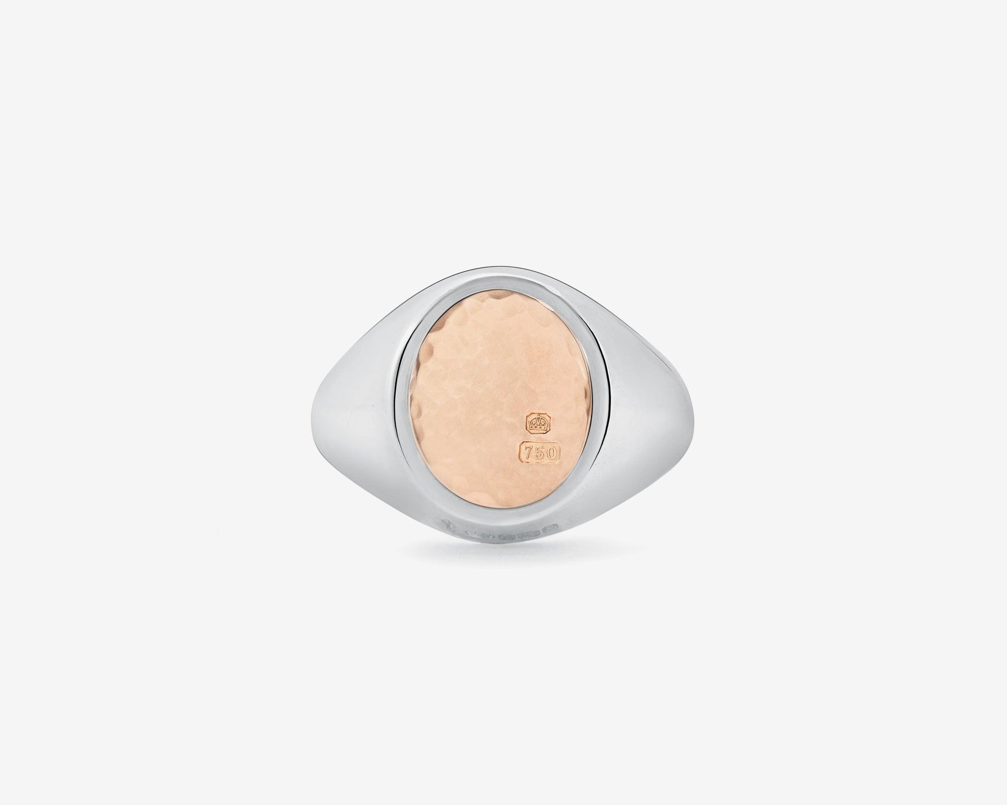 Bunney Oval Hammered Signet Ring by BUNNEY