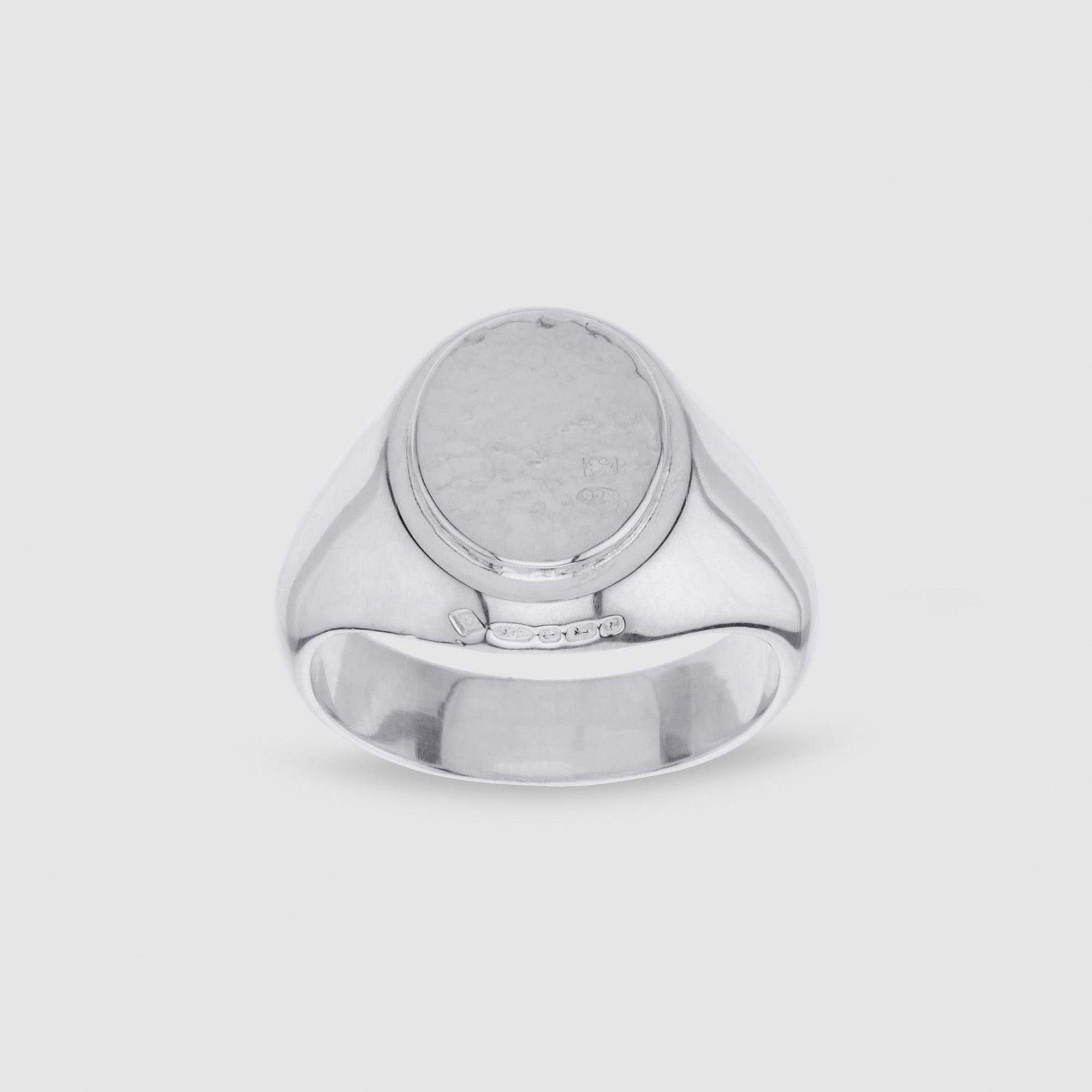 Bunney - Oval Hammered Signet Ring by BUNNEY