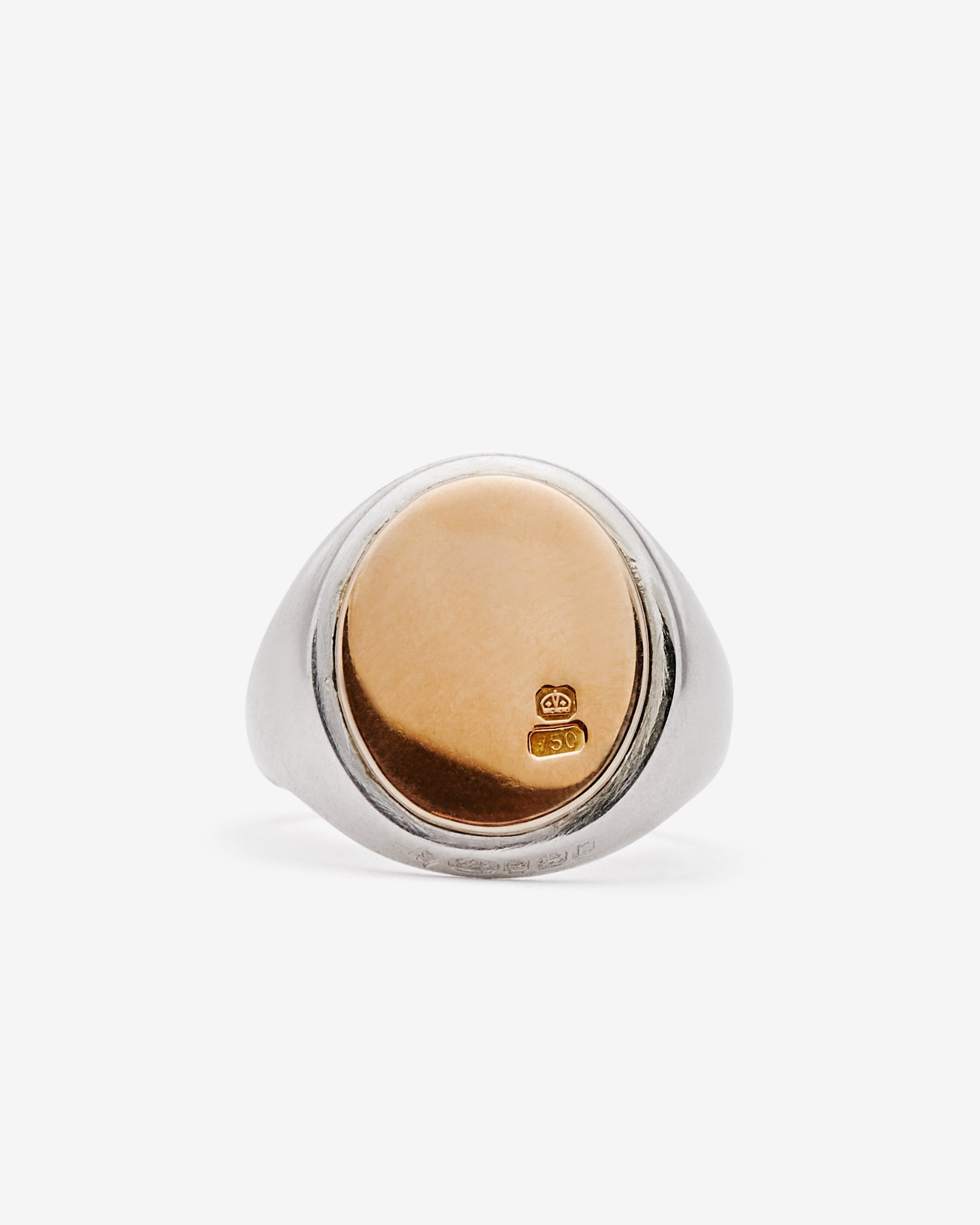 Bunney - Oval Signet Ring - (Silver/Rose Gold) by BUNNEY