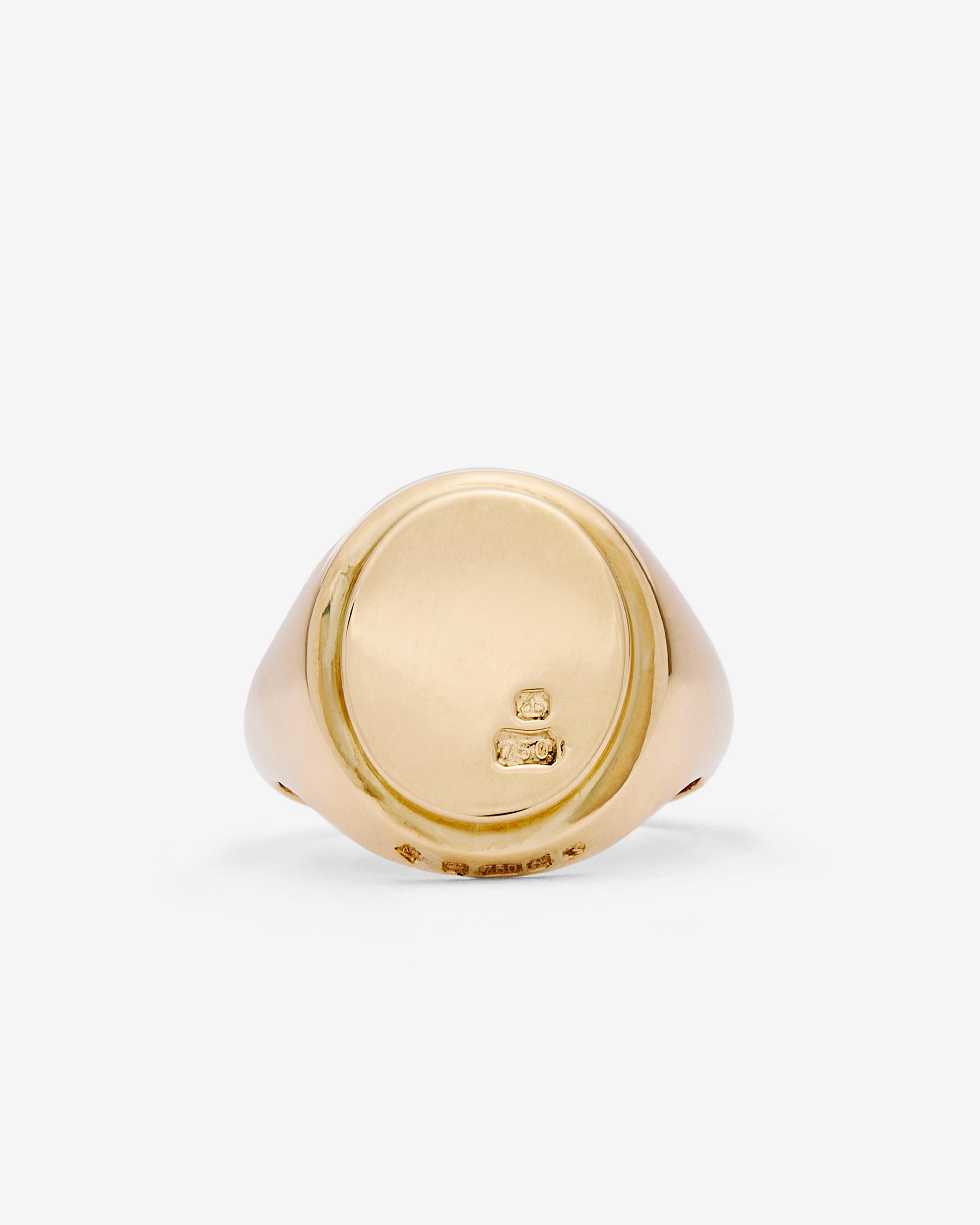 Bunney  - Oval Signet Ring -  (Yellow Gold) by BUNNEY