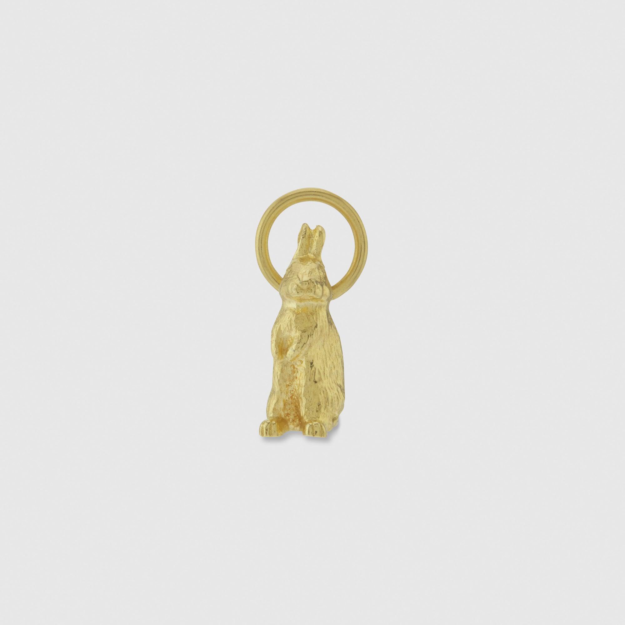 Bunney - Small Standing Rabbit Charm - (Yellow Gold) by BUNNEY