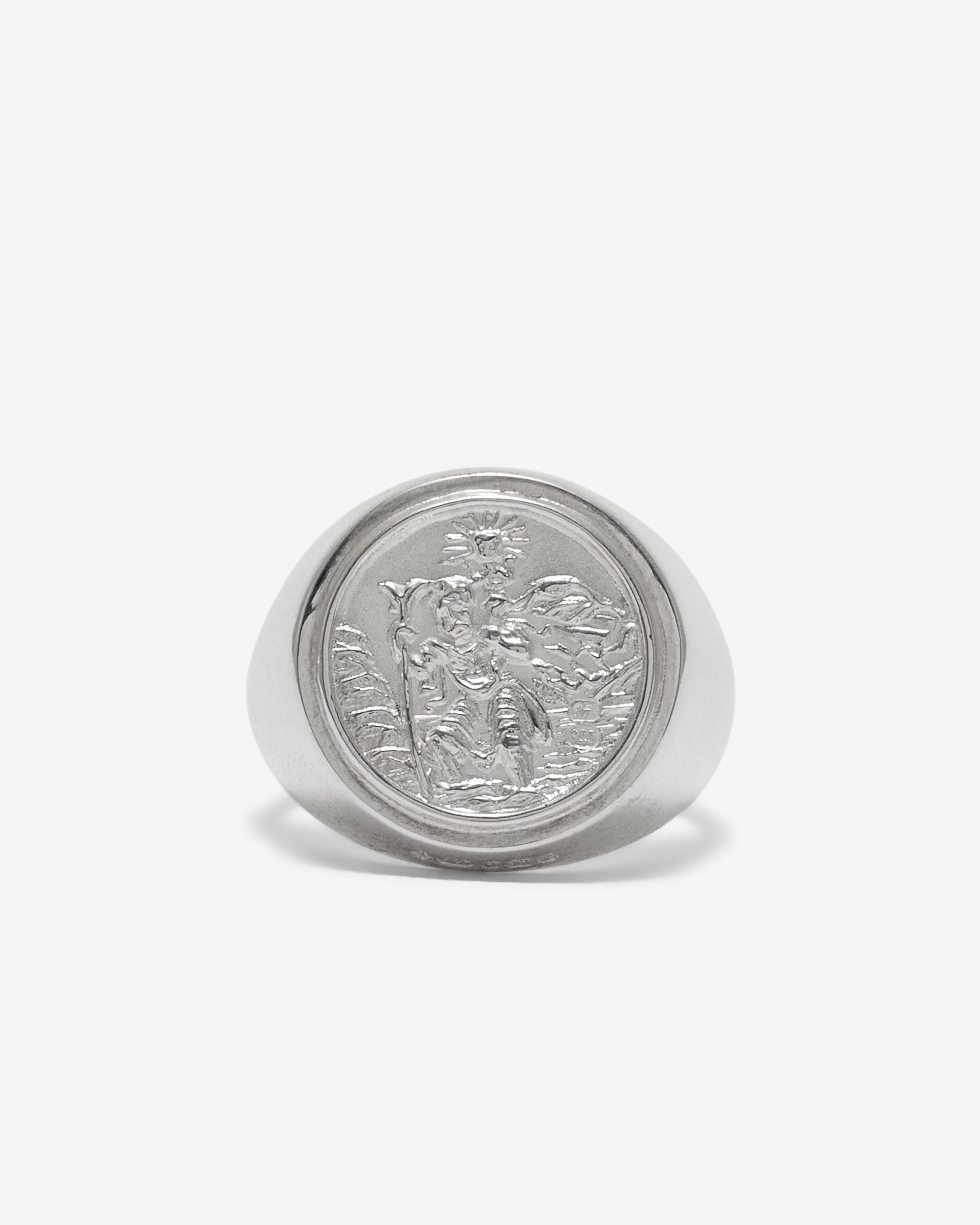 Bunney - St Christophers Heavy Signet Ring - (Silver) by BUNNEY