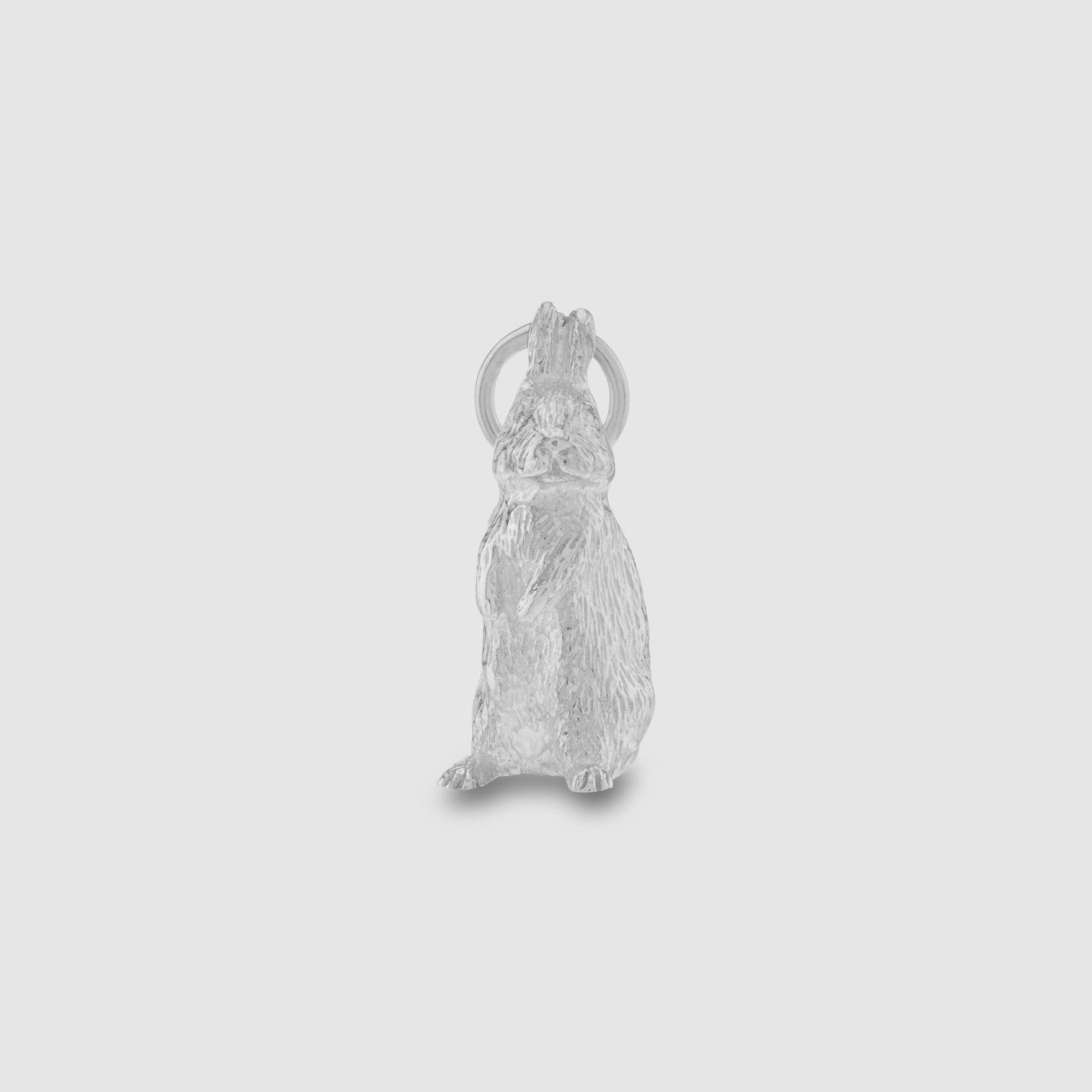 Bunney - Standing Rabbit Charm - (Silver) by BUNNEY