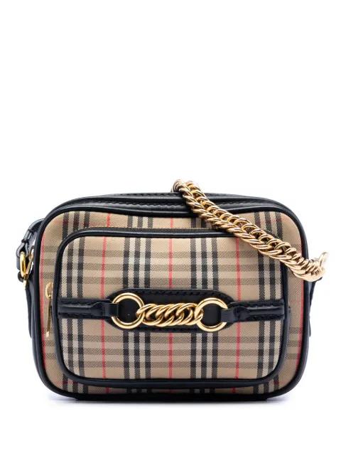 2000-2017 1983 Knight Check Canvas and Calfskin Link Camera Bag crossbody bag by BURBERRY 