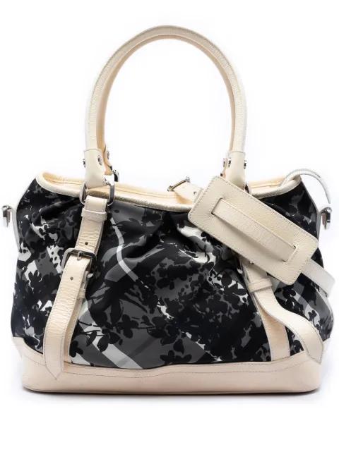 2000-2017 Floral Beat Check Nylon and Patent satchel by BURBERRY 