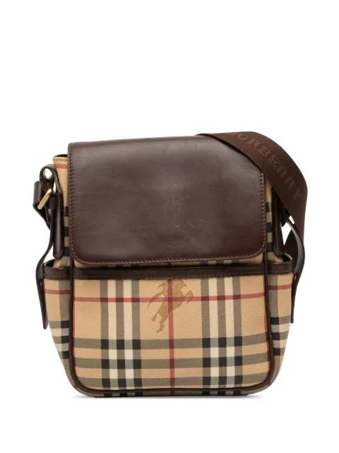 2000-2017 Haymarket Check Coated Canvas Flap crossbody bag by BURBERRY 