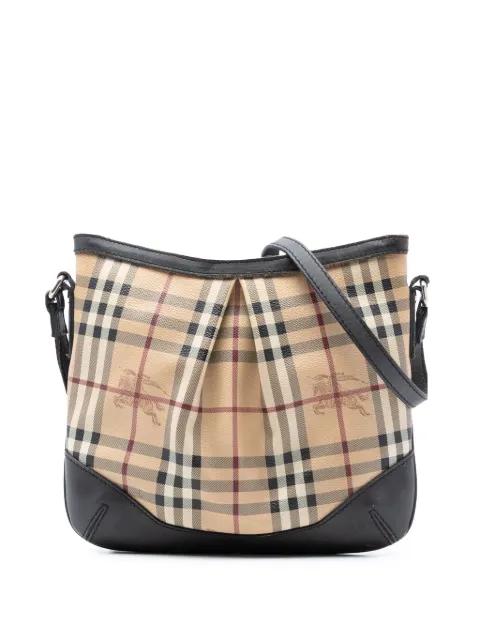 2000-2017 Haymarket Check Coated Canvas Hartham crossbody bag by BURBERRY 