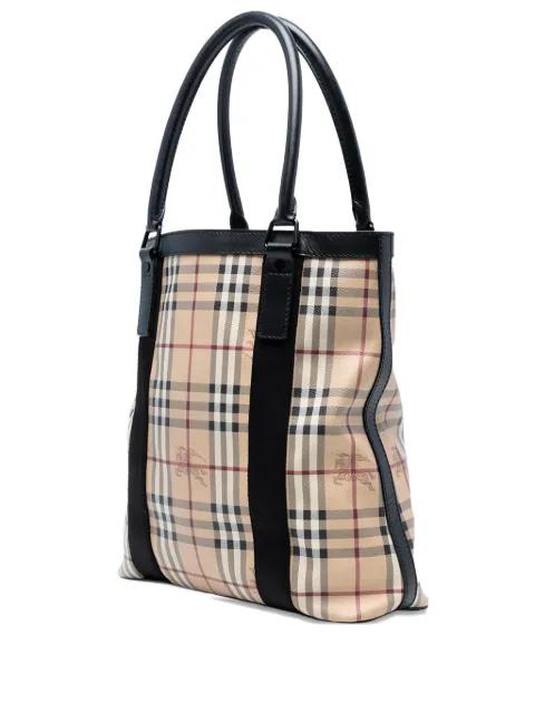 2000-2017 Haymarket Check Coated Canvas Vertical tote bag by BURBERRY 