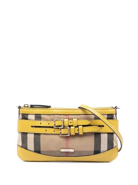 2000-2017 House Check Canvas Bridle Langford crossbody bag by BURBERRY 