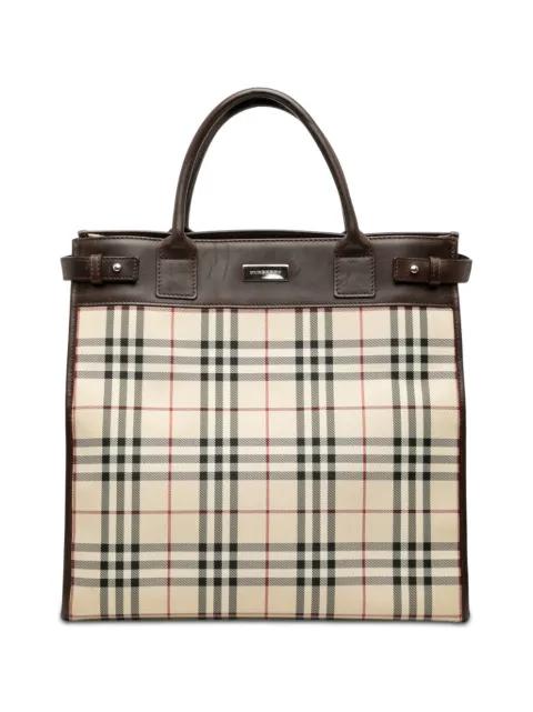 2000-2017 House Check Canvas Convertible Tote satchel by BURBERRY 
