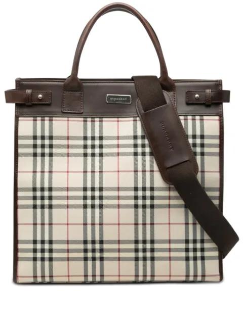 2000-2017 House Check Canvas Convertible Tote satchel by BURBERRY 