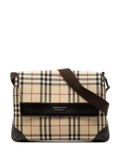 2000-2017 House Check Canvas Flap crossbody bag by BURBERRY 