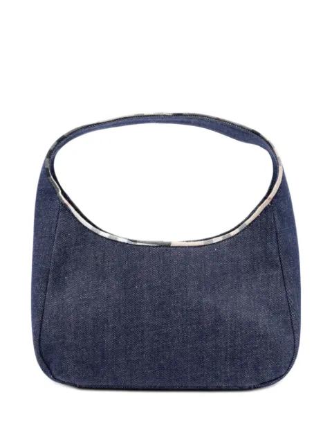 2000-2017 House Check Canvas Trimmed Denim handbag by BURBERRY 