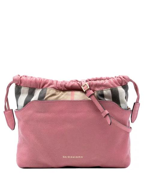 2000-2017 House Check Canvas and Calfskin Little Crush crossbody bag by BURBERRY 