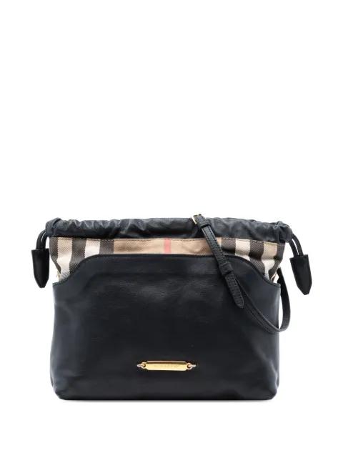 2000-2017 House Check Canvas and Calfskin Little Crush crossbody bag by BURBERRY 