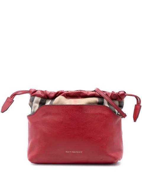 2000-2017 House Check Canvas and Calfskin Little Crush crossbody bag by BURBERRY 