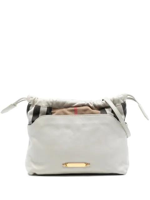 2000-2017 House Check Canvas and Calfskin Little Crush crossbody bag by BURBERRY 