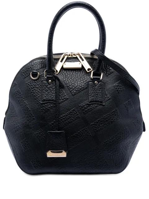 2000-2017 Large Heritage Grain Check Embossed Orchard Bowling Bag satchel by BURBERRY 