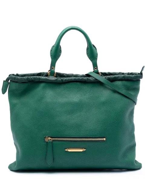 2000-2017 Leather Big Crush Convertible Tote satchel by BURBERRY 