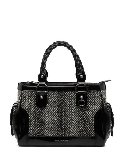 2000-2017 Leather Trimmed Wool Cargo handbag by BURBERRY 