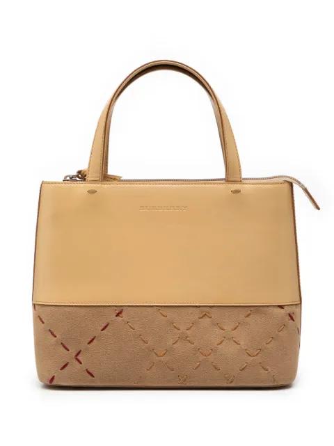 2000-2017 Leather and Suede Stitch tote bag by BURBERRY 