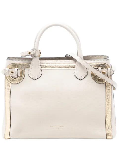 2000-2017 Medium Bicolor Leather and House Check Banner satchel by BURBERRY 
