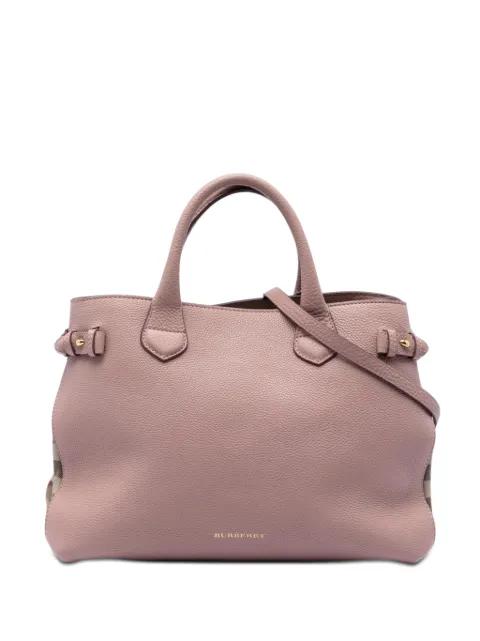 2000-2017 Medium Calfskin and House Check Banner satchel by BURBERRY 