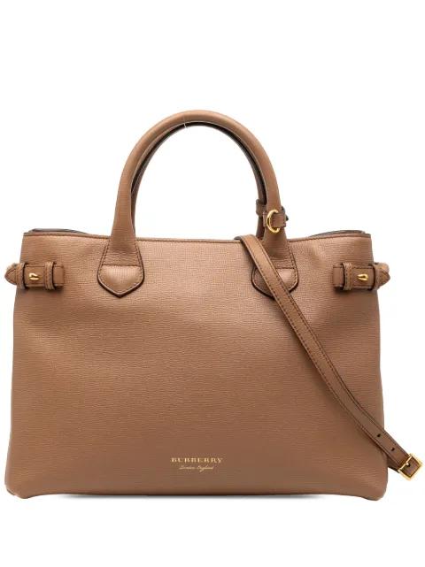 2000-2017 Medium Leather and House Check Banner satchel by BURBERRY 