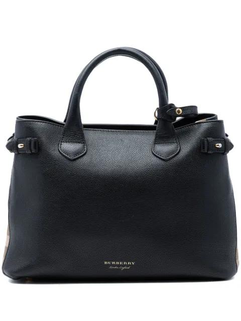 2000-2017 Medium Leather and House Check Banner satchel by BURBERRY 
