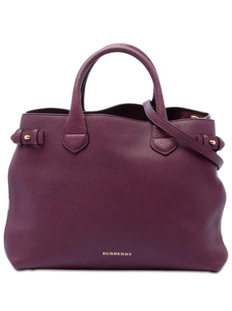 2000-2017 Medium Leather and House Check Banner satchel by BURBERRY 