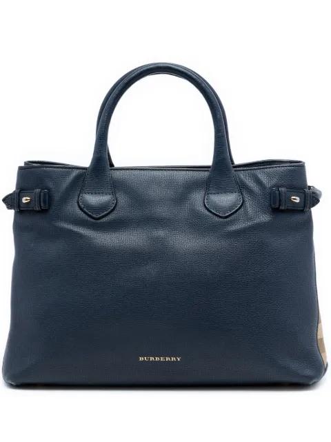2000-2017 Medium Leather and House Check Banner satchel by BURBERRY 