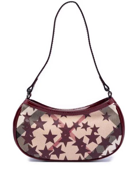 2000-2017 Mini Supernova Check Coated Canvas Stars Hobo shoulder bag by BURBERRY 